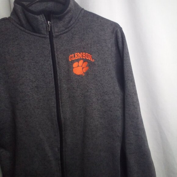 KA knights Apparel Jacket L Women Clemson Tigers Full Zip Gray - Picture 10 of 16